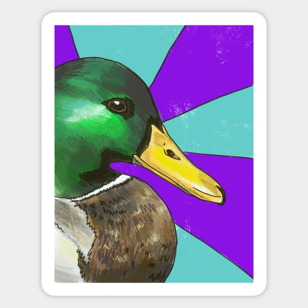 Mallard Sticker by shehitsback